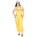 Halter-Palazzo Artesanal Fino Bordado Color Amarillo para Mujer GEN-603185 - El General