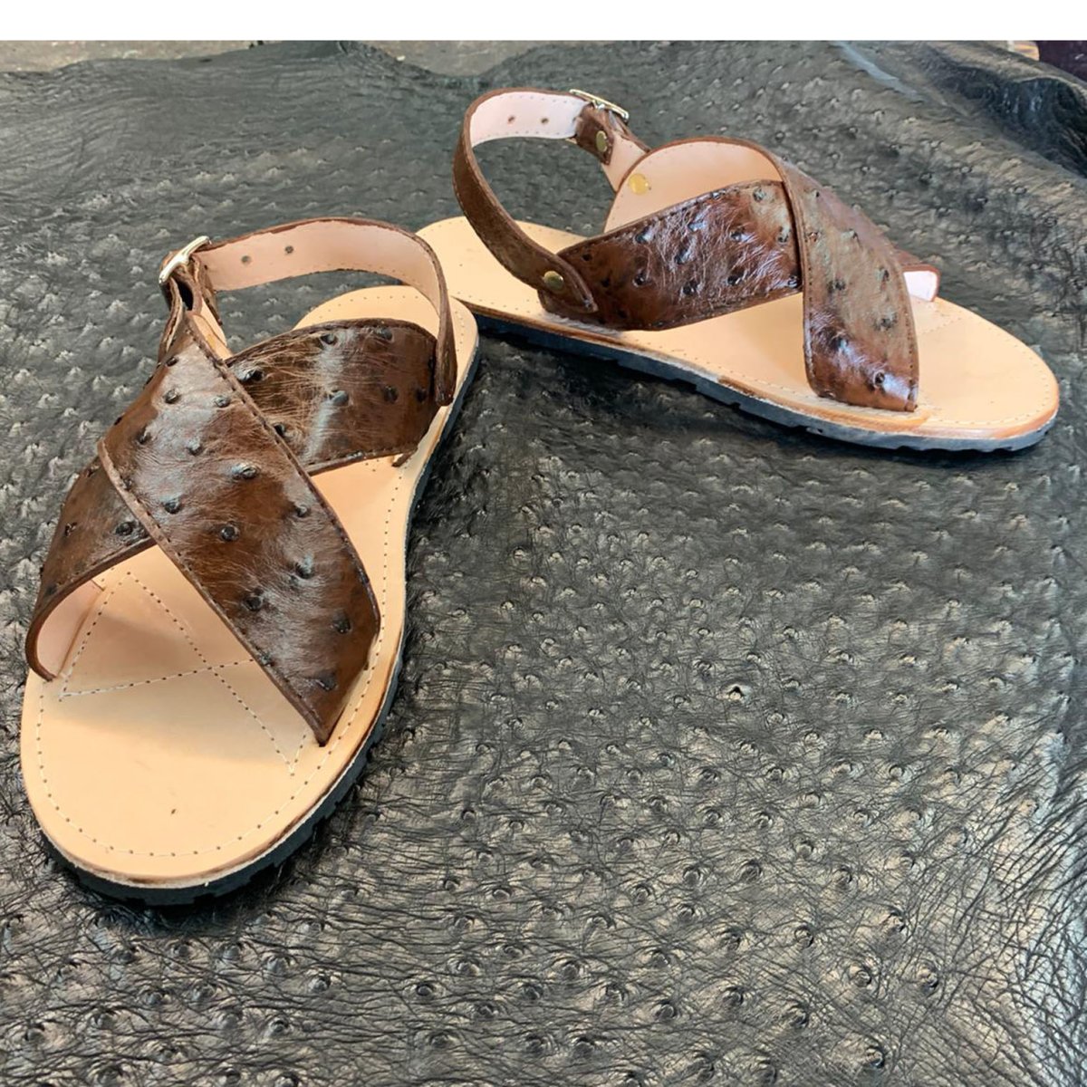 Huarache Avestruz Original Cafe CaballoBronco