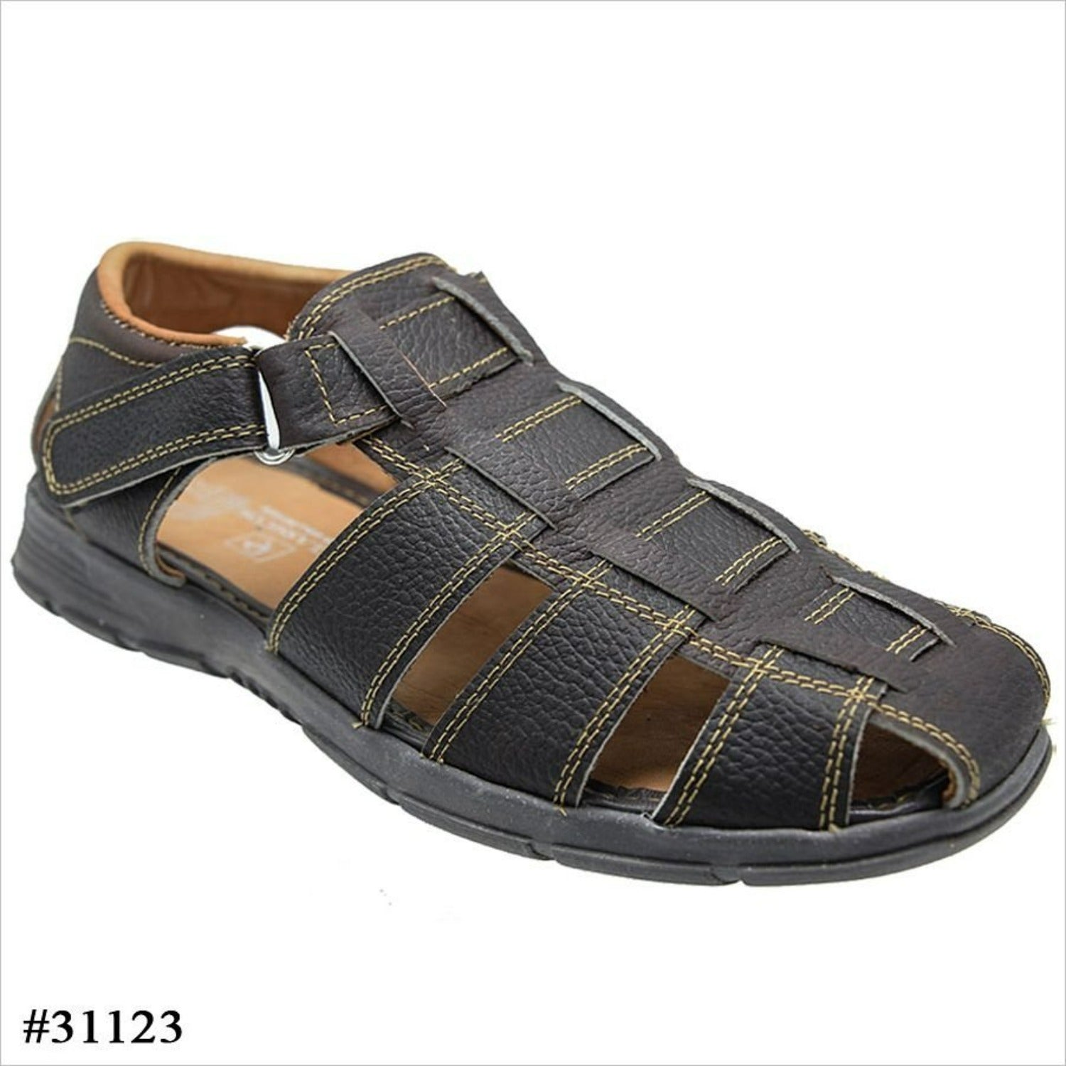 Huarache de Cuero Artesanal de Vestir Fino Color Moka imp-31123 - Impor Mexico