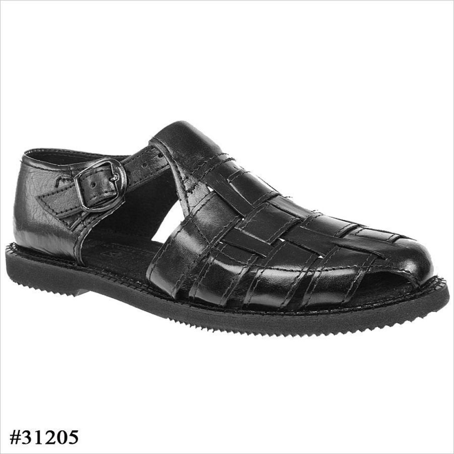 Huarache de Cuero Artesanal de Vestir Fino Color Negro imp-31205 - ImporMexico