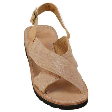 Huaraches de Cocodrilo Caiman Original Color Arena - caballobronco.com