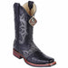 King Exotic Men's Caiman Belly Square Toe Boots with Saddle - Black 48118205 - King Exotic Boots