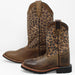 Laredo by Dan Post Women's Leather Leopard Print Square Toe Boots - Astras - Dan Post Boots