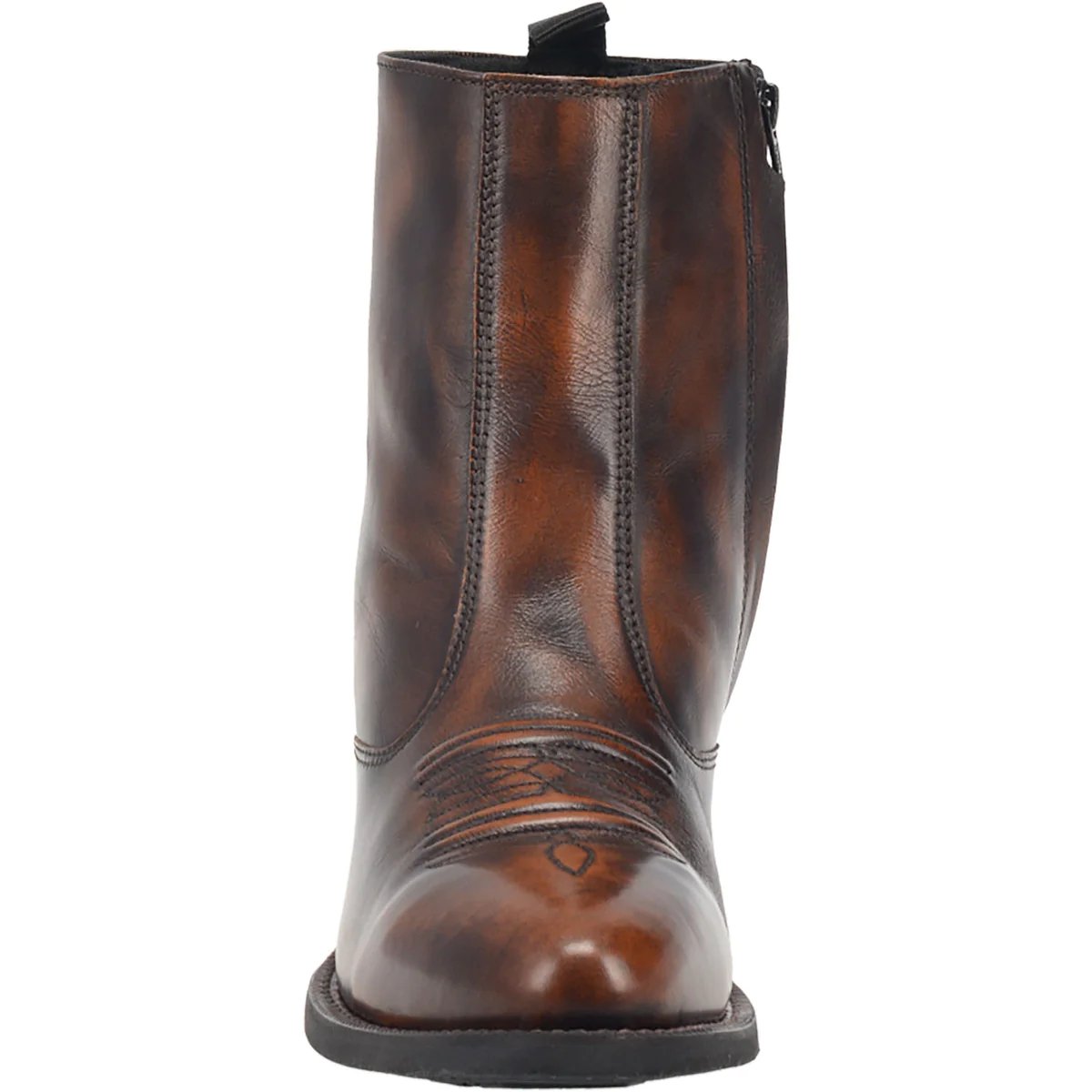 Laredo Men s Fletcher Leather Round Toe Boots with Zipper Tan CaballoBronco