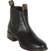 Los Altos Men's Round Toe Leather Short Boots - Black 50B2105 - Los Altos Boots