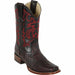 Los Altos Men's Smooth Ostrich Square Toe Boots - Black Cherry 8129718 - Los Altos Boots