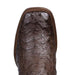 Los Altos Men's Wide Square Toe Ostrich Short Boots - Brown 82BV0359 - Los Altos Boots