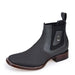 Los Altos Men's Wide Square Toe Suede Leather Short Boots - Gray 82BVI6309 - Los Altos Boots