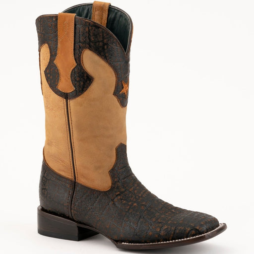 Men's Ferrini Acero Elephant Print Boots Handcrafted Nicotine - Ferrini Boots