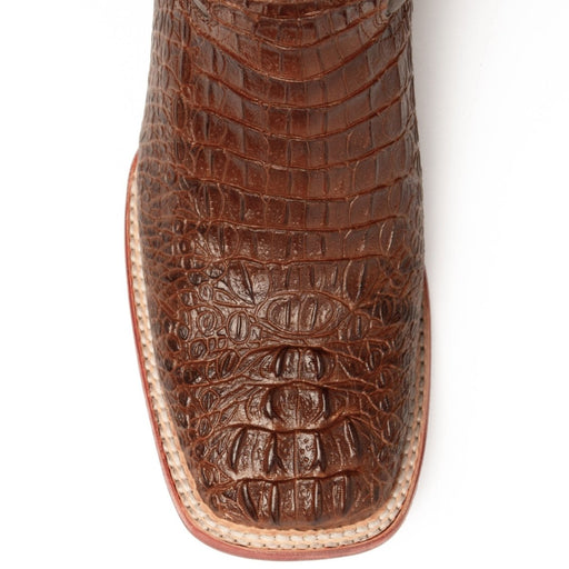 Men's Ferrini Caiman Crocodile Print Boots Handcrafted Rust - Ferrini Boots