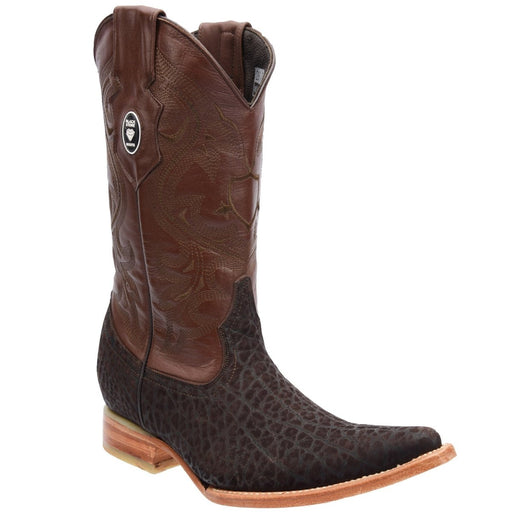 Men's Genuine Bull Shoulder Leather 3X Toe Boots - Brown - Rodeo Imports