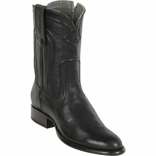 Men's Los Altos Original Leather Boots Roper Toe with Zipper - Black 69Z2105 - Los Altos Boots