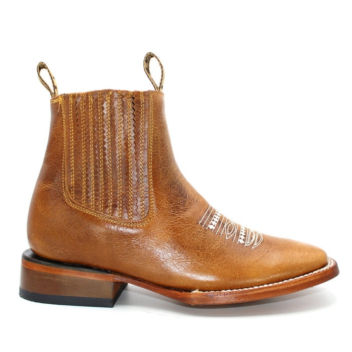 Men's Square Toe Ankle Boots Honey H427251 - Hooch Boots