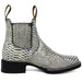 Men's Square Toe Ankle Boots Python Print Natural - LA CARRETA