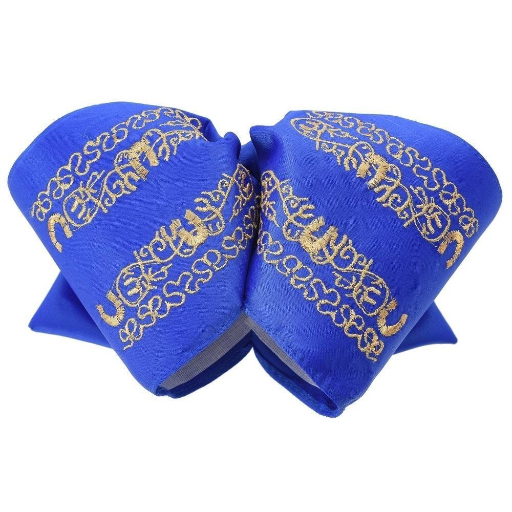 Moño Charro Bordado Color Azul Rey con Dorado imp-72553