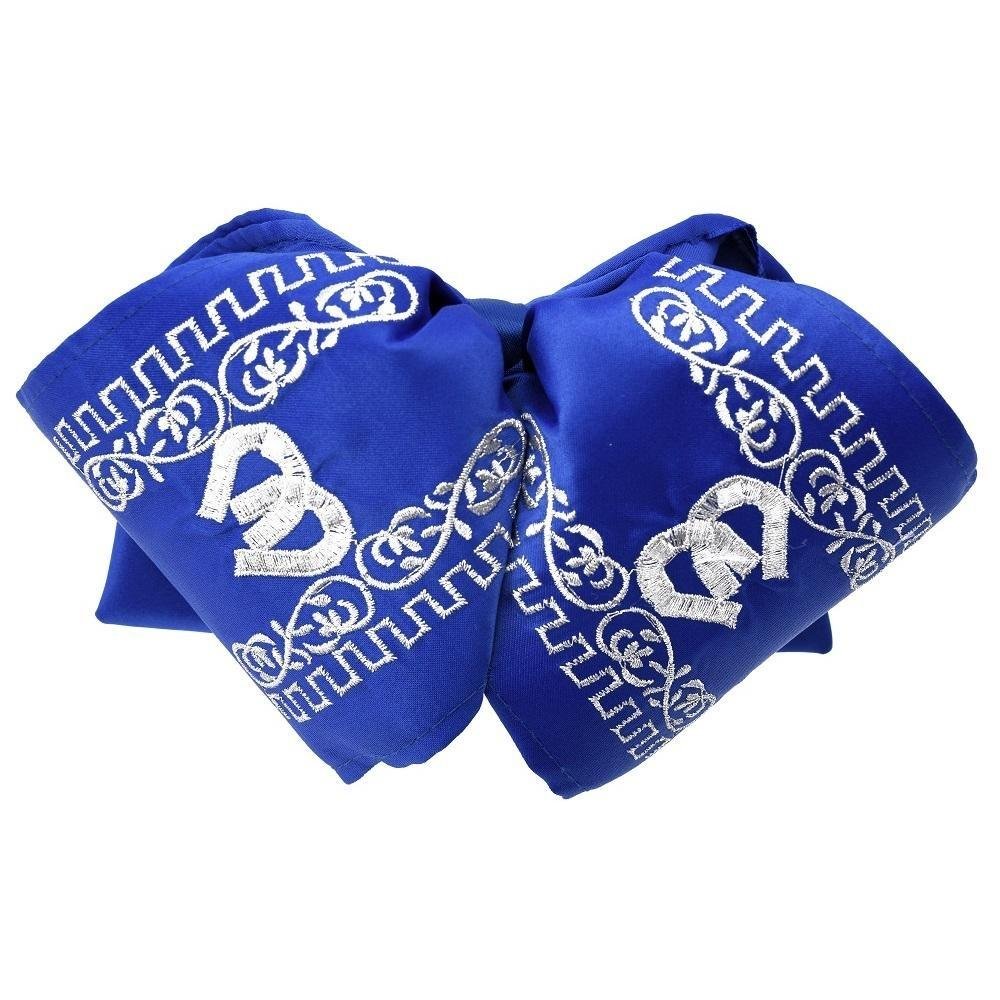 Moño Charro Bordado Color Azul Rey con Hilo Plateado imp-72513 ...