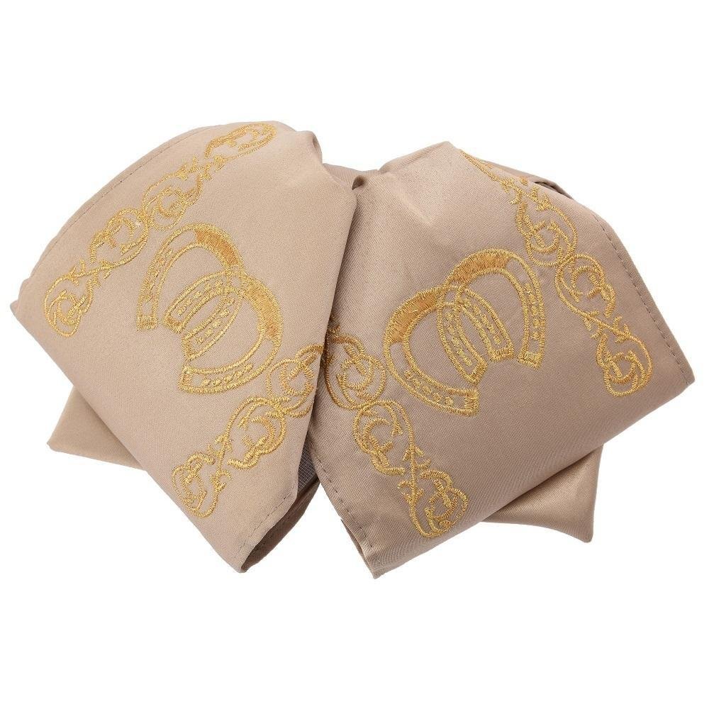 Moño Charro Bordado Color Beige con Hilo Dorado imp-72517 - Impormexico