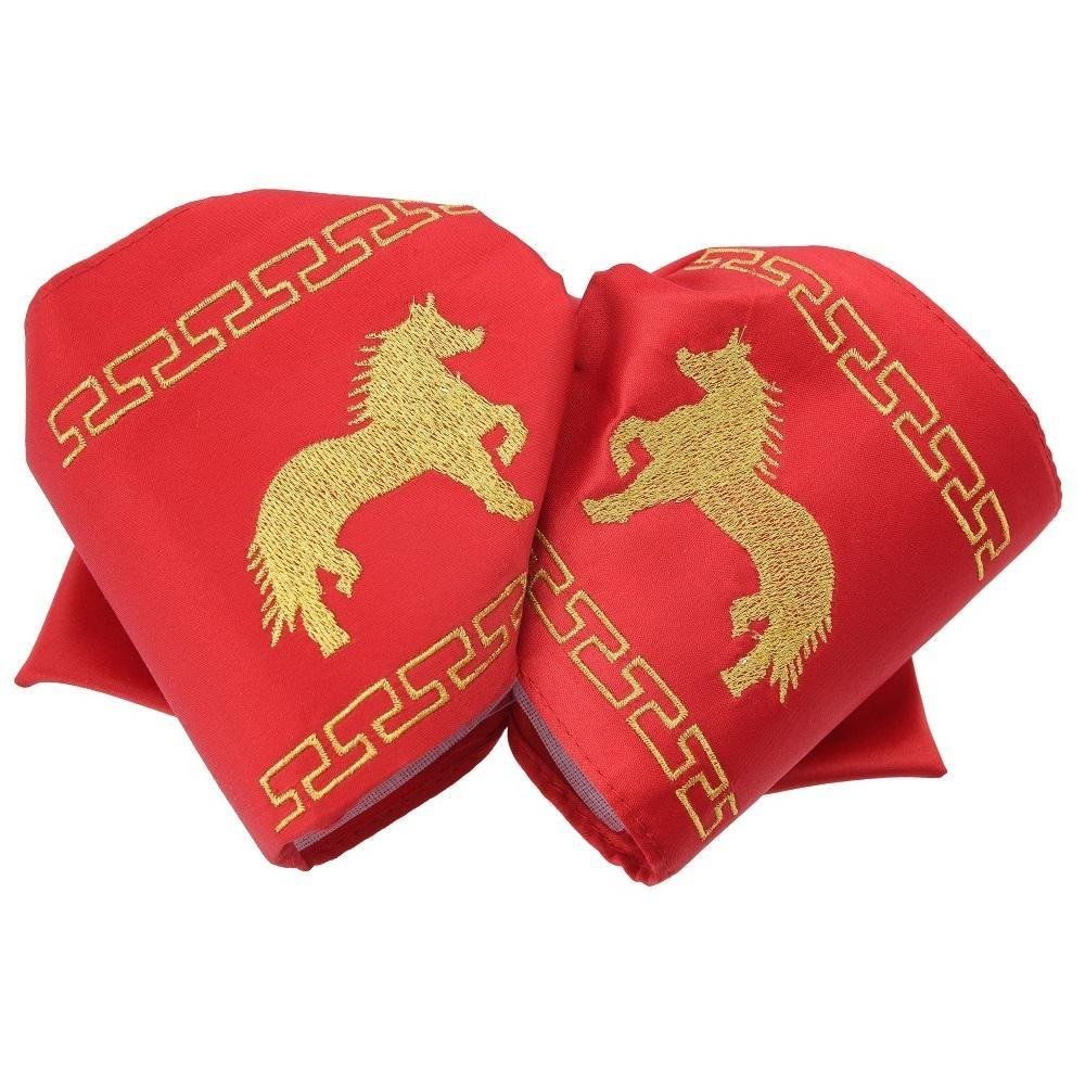 Moño Charro Bordado Color Rojo con Dorado imp-72558 - Impormexico