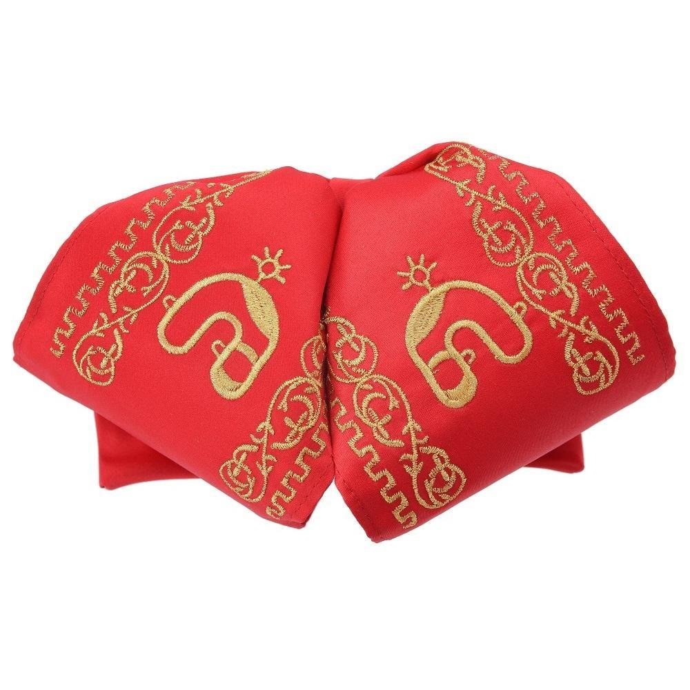 Moño Charro Bordado Color Rojo con Hilo Dorado imp-72539 - Impormexico