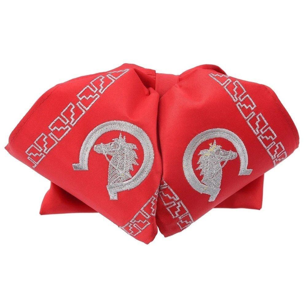 Moño Charro Bordado Color Rojo con Hilo Plateado imp-72535 - Impormexico