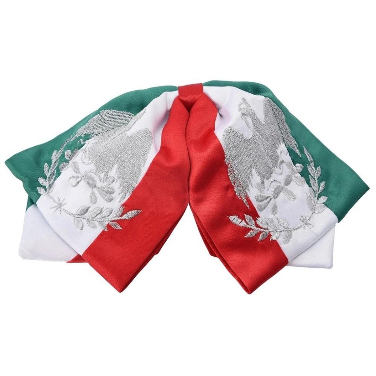 Moño Charro Bordado Tricolor con Aguila en Plata imp-72502 - Impormexico