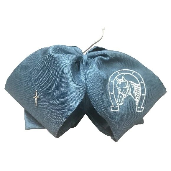 Moño Charro Fino Color Azul con Plata WD-1022 - White Diamonds Boots