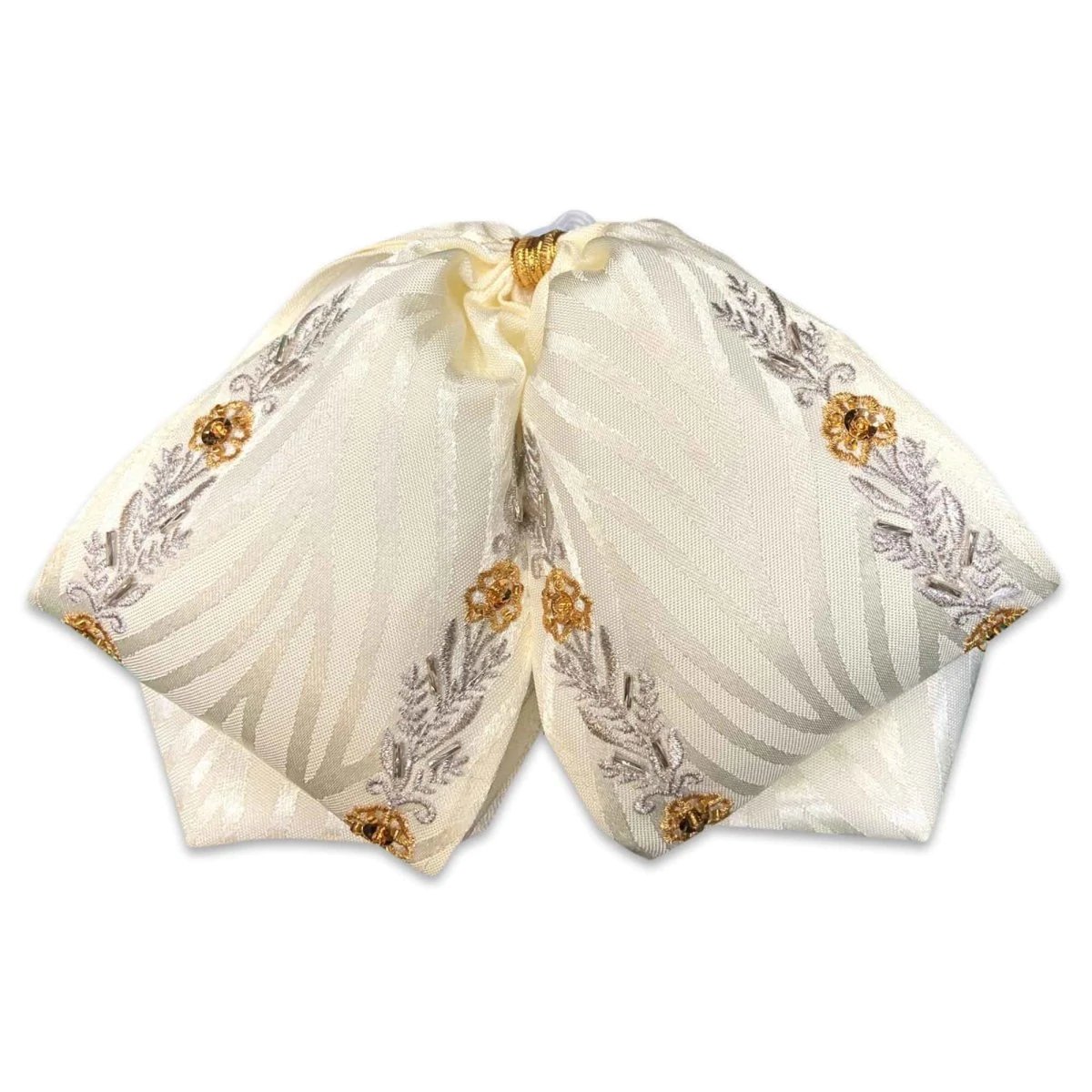 Moño Charro Fino Color Beige con Oro WD-1008 - White Diamonds Boots