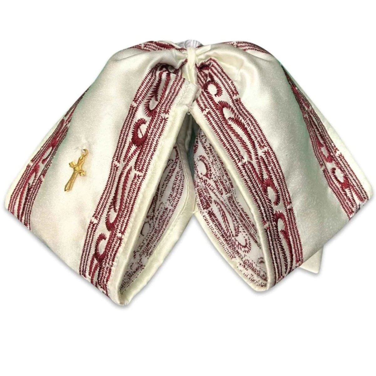 Moño Charro Fino Color Blanco con Vino WD-957 - White Diamonds Boots