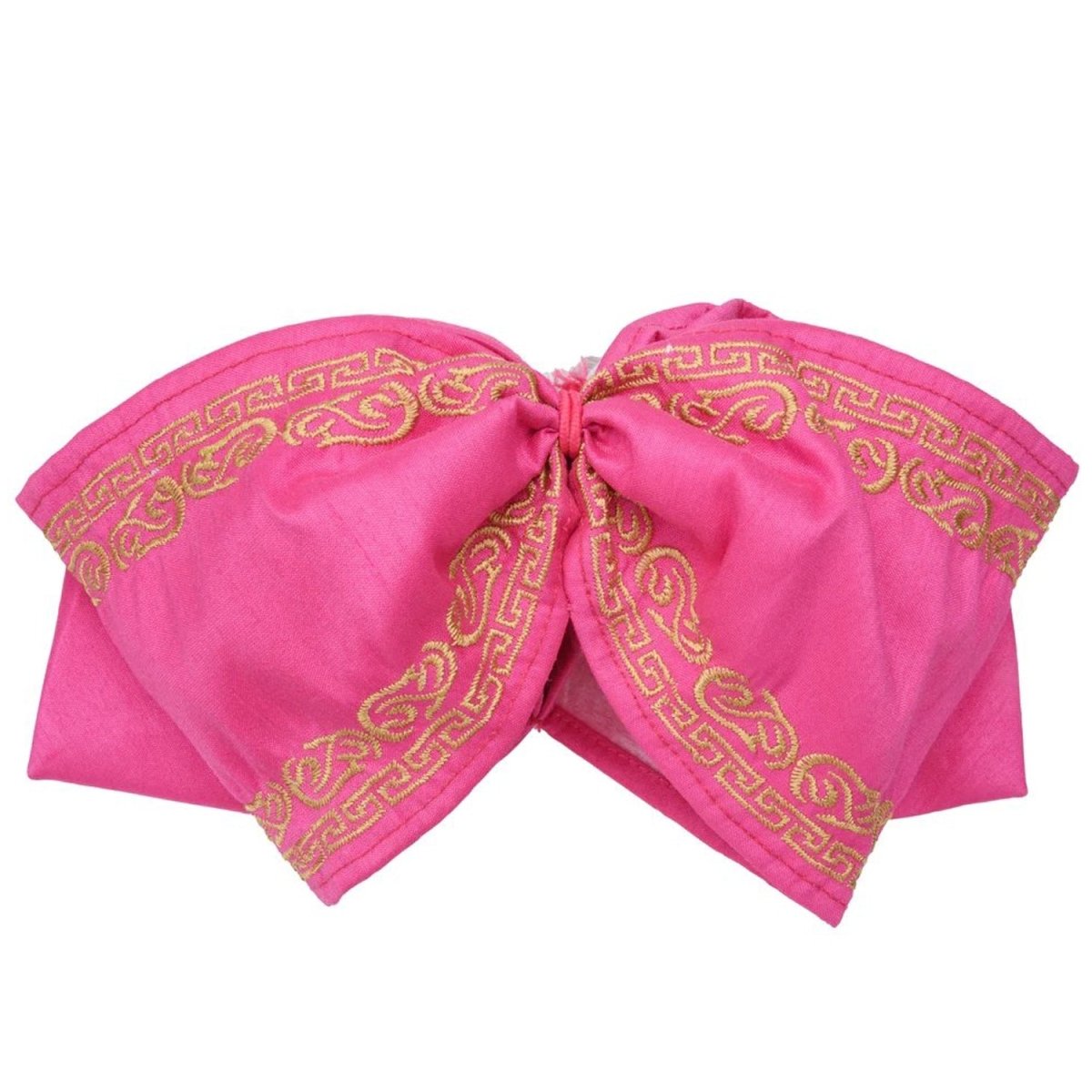 Moño Charro Fino Color Rosa con Oro White Diamonds WD-992 - White Diamonds Boots