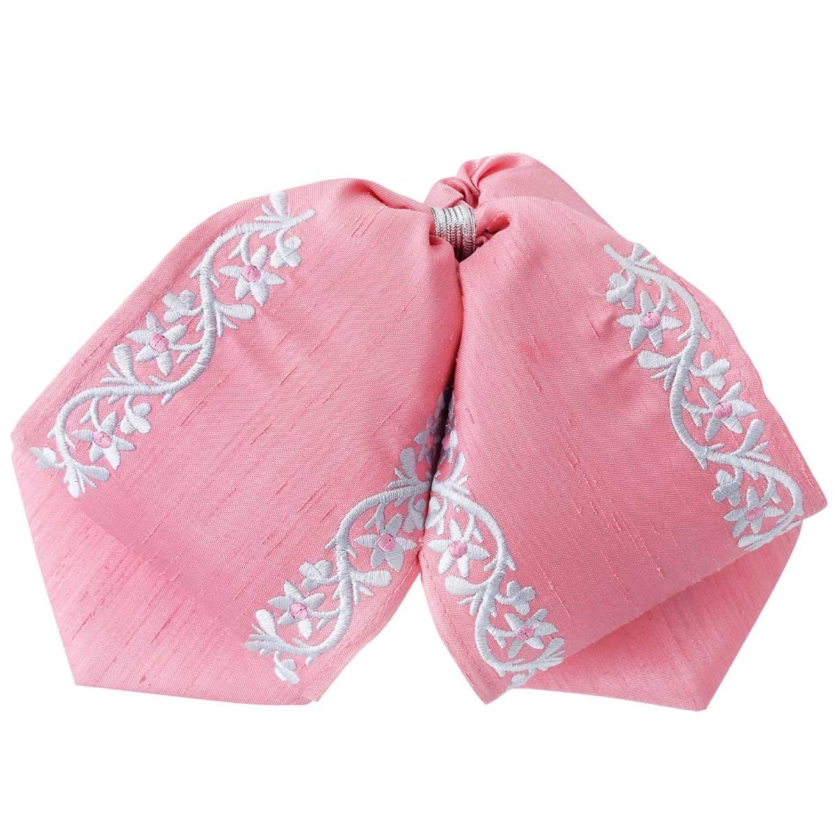 Moño Charro Fino Color Rosa con Plata WD-967 - White Diamonds Boots