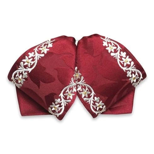 Moño Charro Fino Color Vino con Blanco WD-1014 - White Diamonds Boots