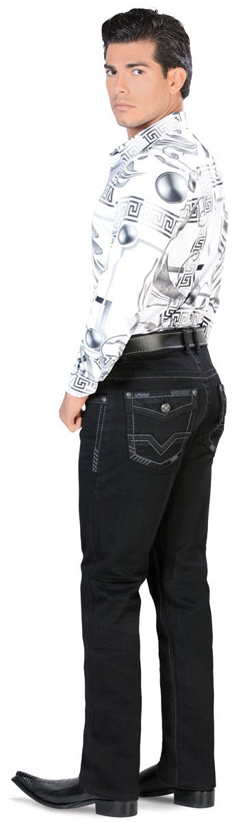 Pantalón Vaquero de Mezclilla Jet Black LAM-1863JETBLACK - Lamasini Jeans