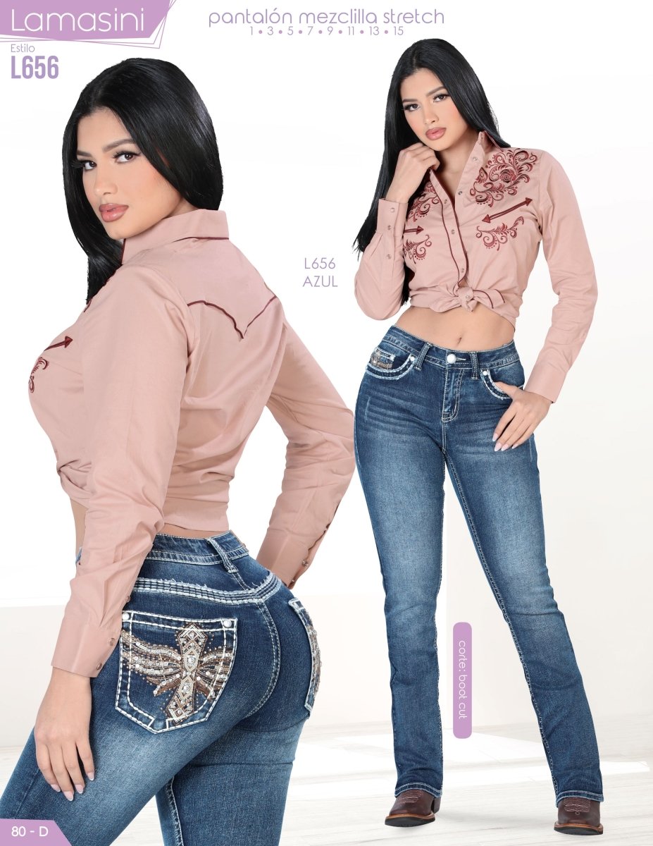 Pantalon Vaquero de Mezclilla LAM-9051 main image 1