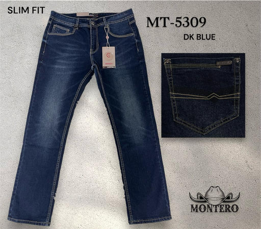 Pantalón Vaquero Montero Jeans de Mezclilla Stretch Slim Fit - Montero
