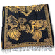 Poncho con Gallos de Pelea Bordado Doble Vista Artesanal imp-73125 - ImporMexico