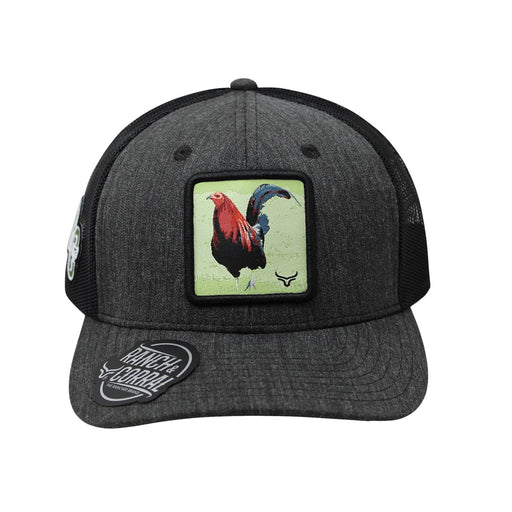 Ranch & Corral Trucker Hat with Gray Rooster - Hooch