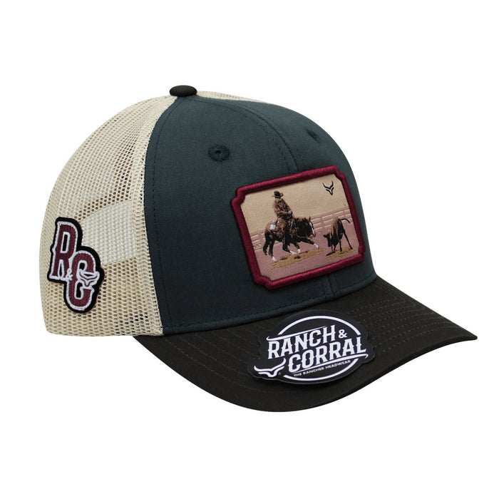 Ranch & Corral Trucker Hat with Patch Green - Hooch