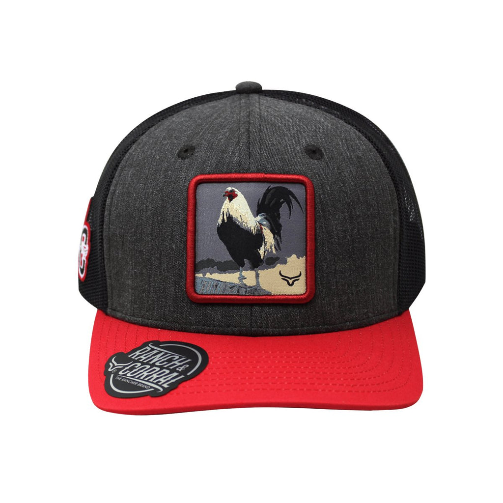 Farm Adjustable Trucker Hat for Men and Women, Red Rooster Truckin