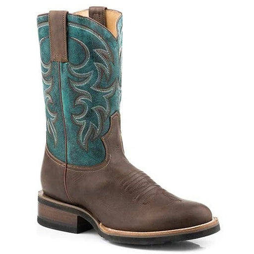 Roper Rowdy Men's Round Toe Leather Boots - Brown - Tin Haul Boots