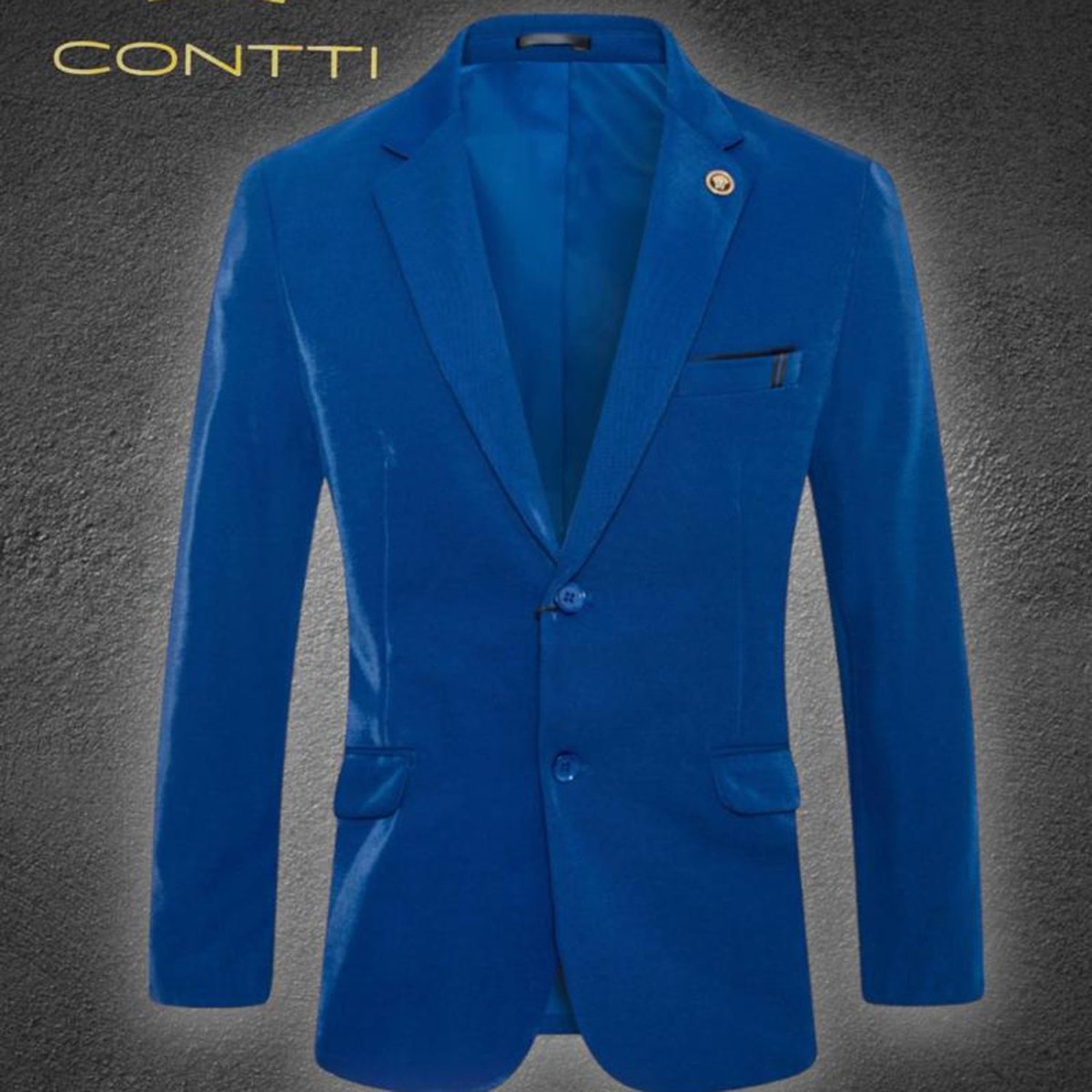 Saco Vaquero para Hombre Contti Color Azul Rey CT-2089ROYAL - Contti