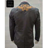 Saco Vaquero para Hombre Montero Negro con Oro MON-2173N - Montero