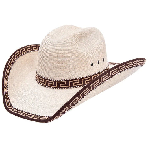 Sahuayo Palm Decorated Marlboro Cowboy Hat Brown Band - Tombstone