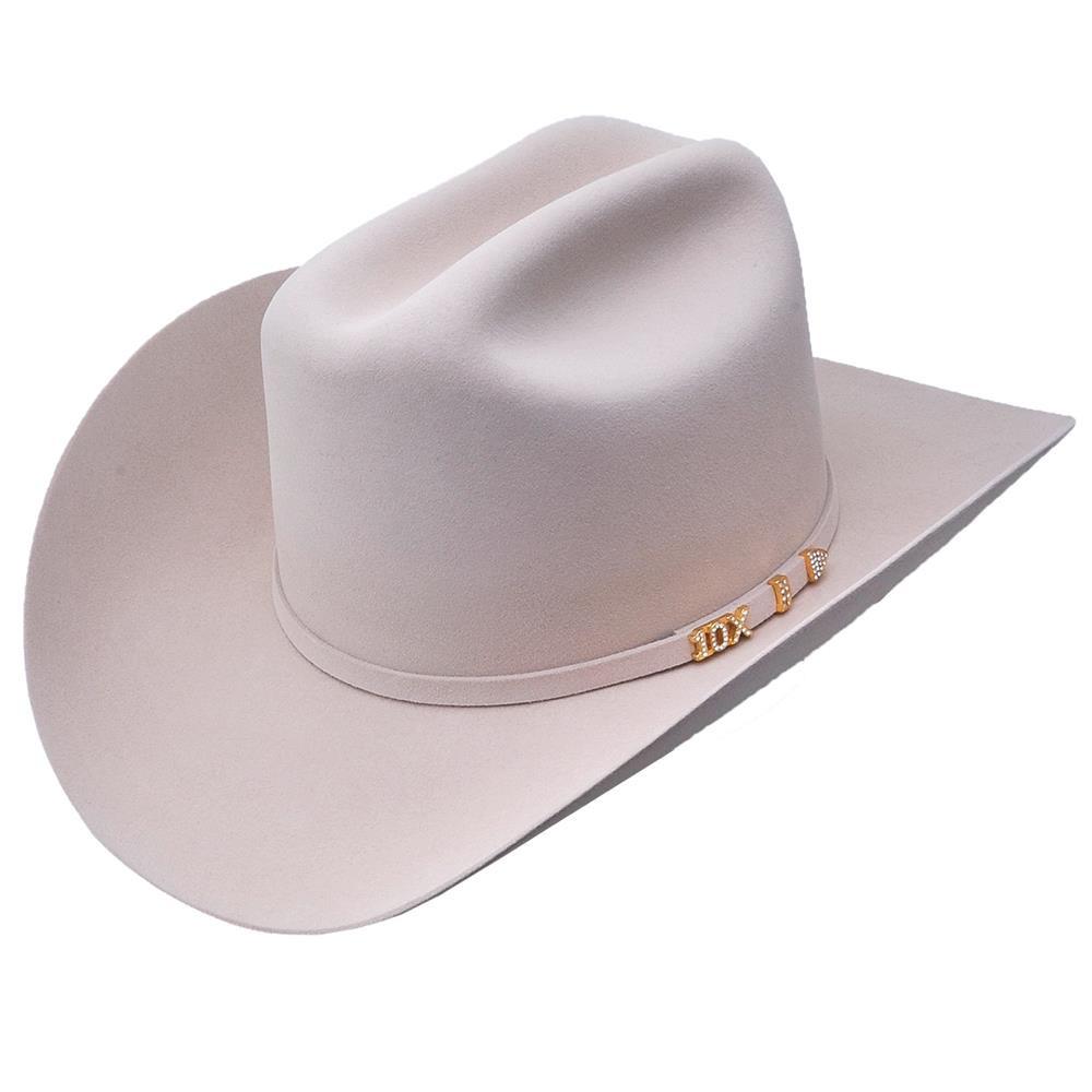 Beige Buck Skin Serratelli 10X felt western hat with traditional cattleman crown and premium wool blend