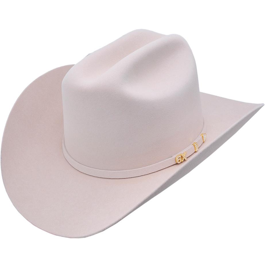 Beige Buck Skin Serratelli 6X felt western hat with traditional cattleman crown and premium wool blend
