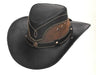 Sombrero de Piel Original Color Negro con Cafe TOM-7206 - Tombstone