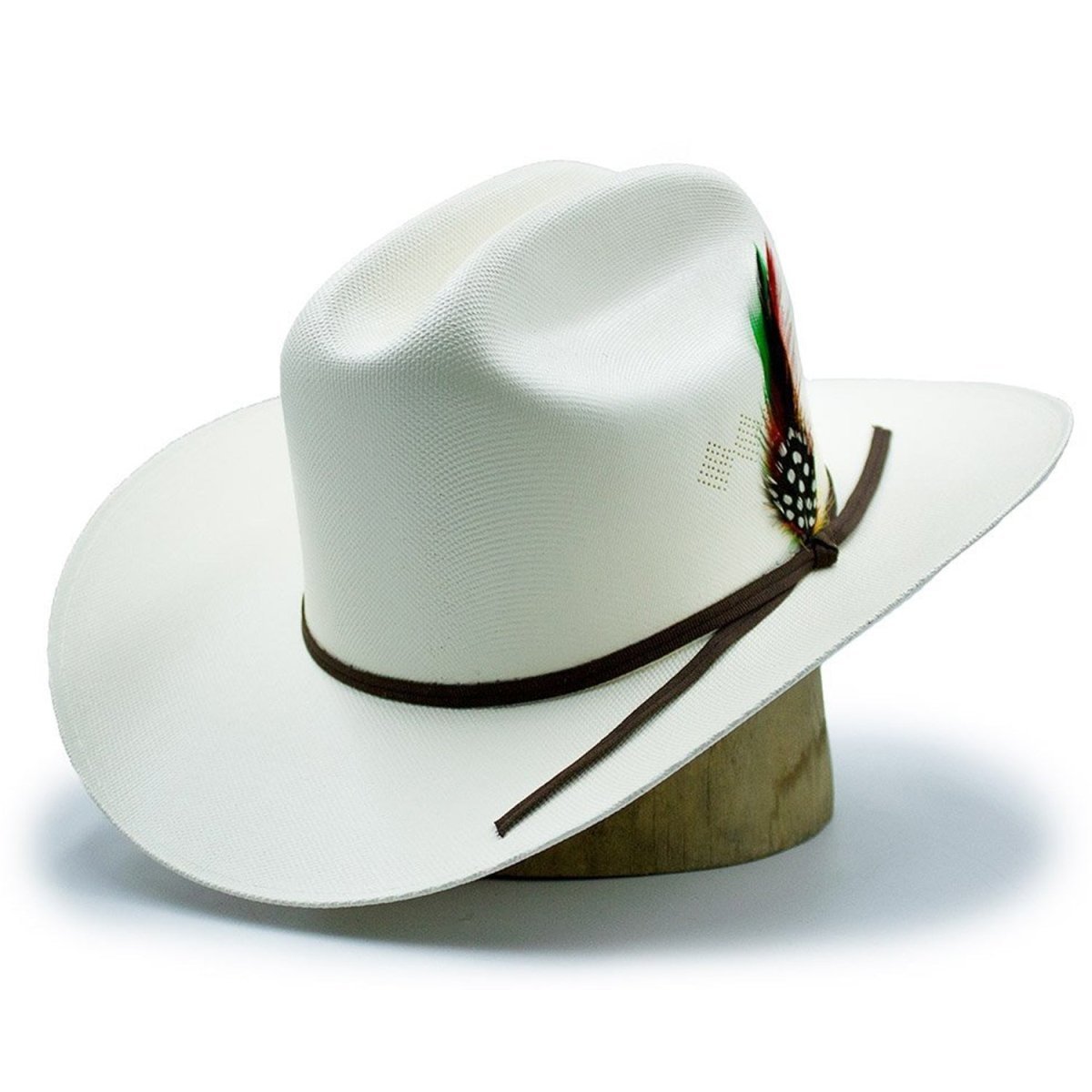 Sombrero Tombstone 1,000X Horma Sinaloa con Plumas Ala 3 1/2" Liston Negro - Tombstone