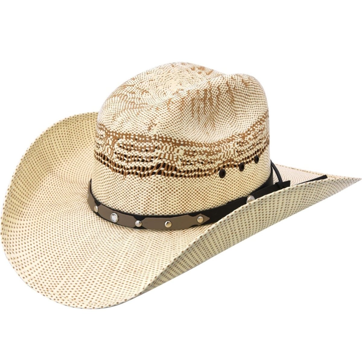 Sombrero Vaquero para Niño Color Natural con Cafe WD-697 - White Diamonds Boots