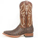 Tanner Mark Men's Elephant Print Square Toe Boots Brown - Tanner Mark Boots