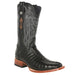 Tanner Mark Men's Lufkin Print Caiman Tail Square Toe Boots Black - Tanner Mark Boots