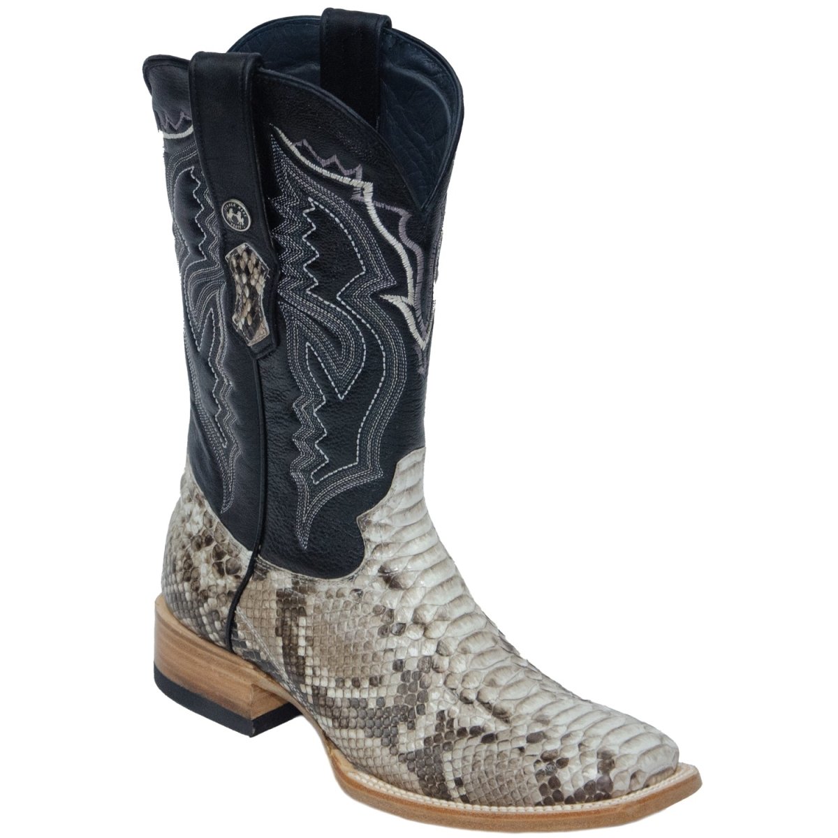 Tanner Mark Men's Medina Genuine Python Square Toe Boots Natural TMX20 ...